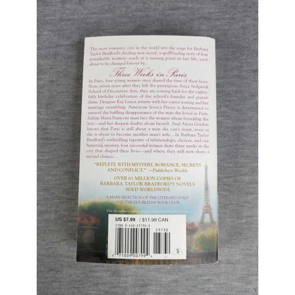 Barbara Taylor Bradford: Three Weeks in Paris (Paperback) - Picture 3 of 5